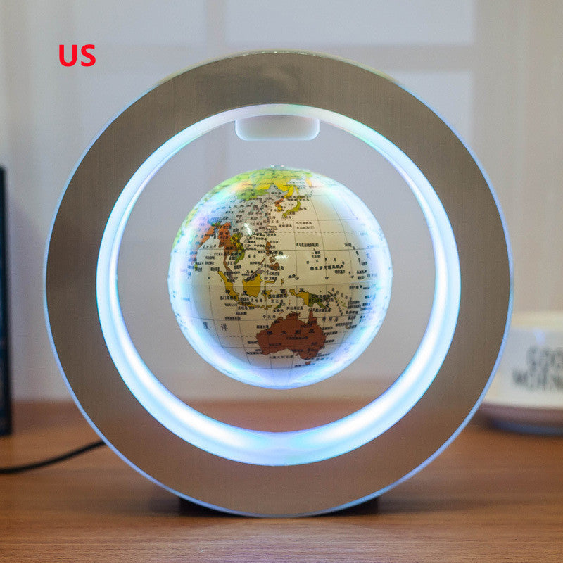 Round LED World Map Floating Globe Magnetic