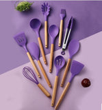 Silicone Kitchenware Cooking Utensils Set Heat Resistant Kitchen Non-Stick Cooking Utensils Baking Tools