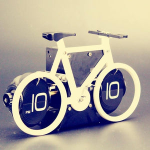 Creative Flip Clock Bicycle Shaped Clock Table Alarm Travel Clock Home Decorative