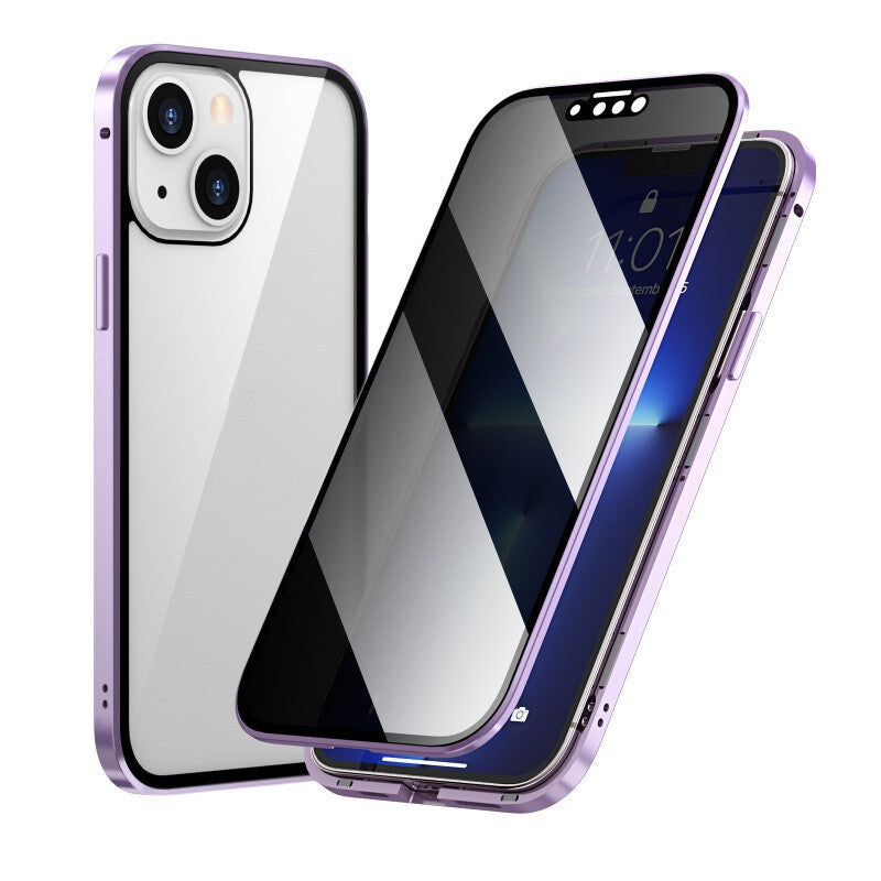 Privacy-proof Magneto Phone Case Double Sided Metal Frame