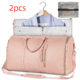 Large Capacity Travel Duffle Bag Women's Handbag Folding Suit Bag Waterproof Clothes Totes