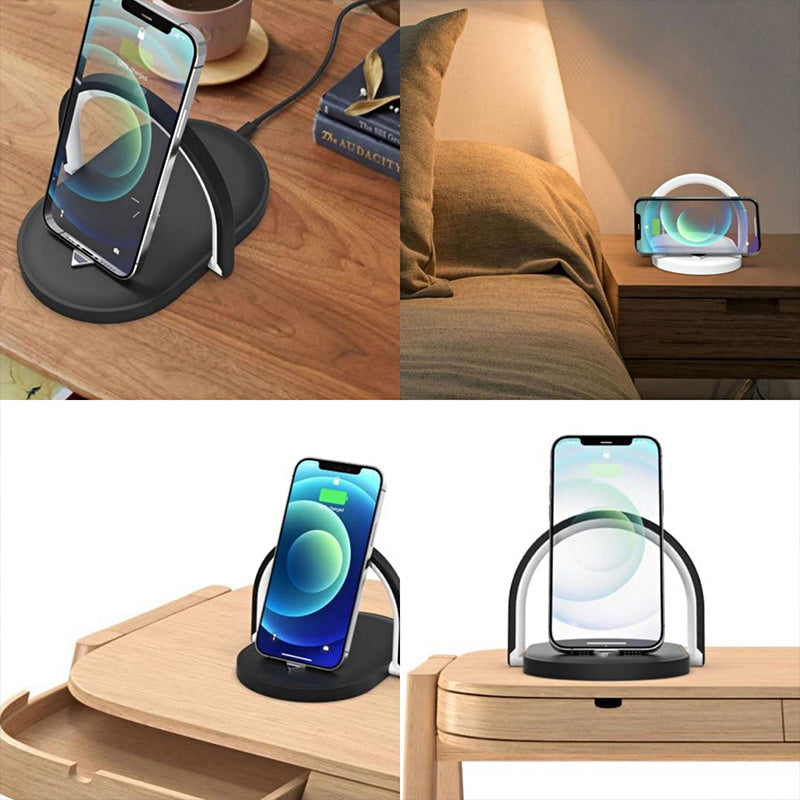 3 In 1 Foldable Wireless Charger Night Light Wireless Charging Station Light