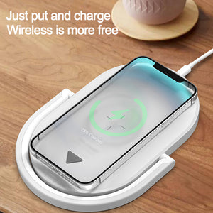 3 In 1 Foldable Wireless Charger Night Light Wireless Charging Station Light